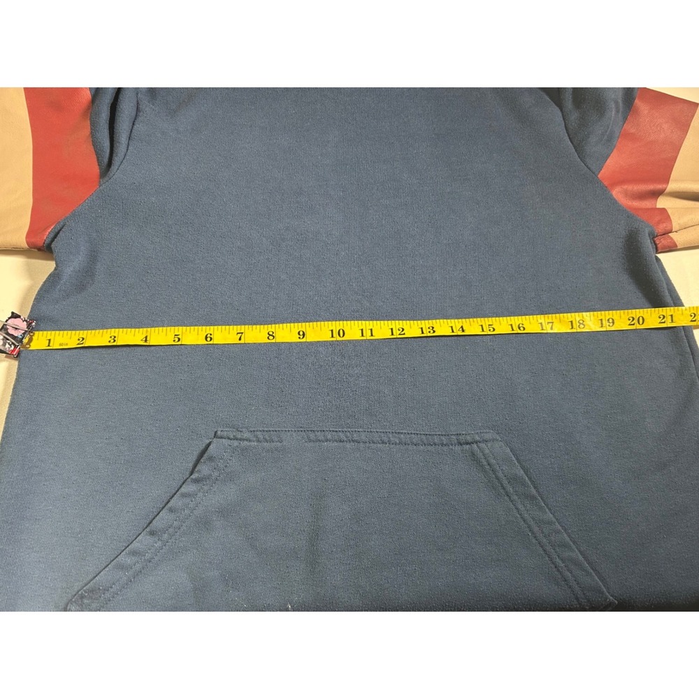 Onia‎ Blue Color Block Sleeve Hoodie Men's Size M Medium Kangaroo Pocket - Picture 9 of 10